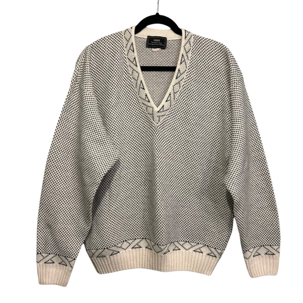 Vintage Sears Men V-Neck Sweater